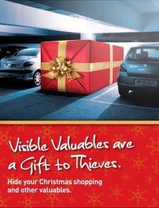 Visible Valuables Car Christmas